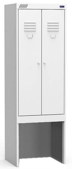 Фото - шкаф для одежды с нишей для скамьи - шрк 22-600 вск металлический двухсекционный шириной 600 мм