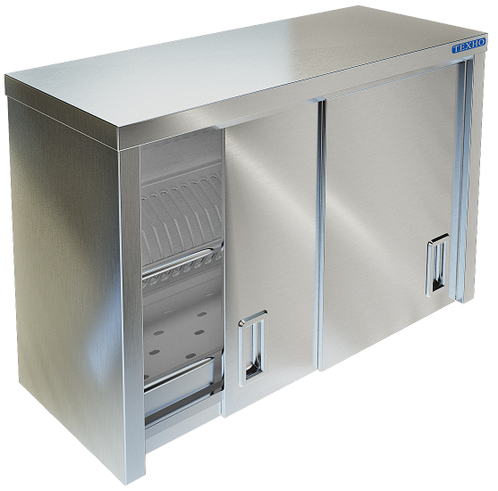 Фото - полка-шкаф для сушки посуды с дверками пн-022/900 (910x360x600 мм)