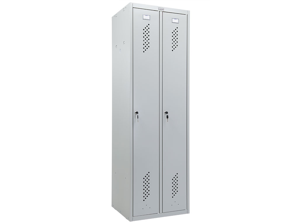 Фото - шкаф для раздевалок металлический практик стандарт ls 21-50 с двумя распашными дверями в офис