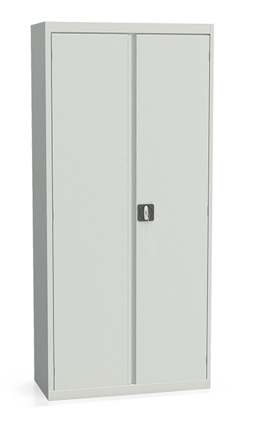 Архивный шкаф металлический — ШХА-850(50), 1850x850x500 двухстворчатый с 3 полками, RAL 7035, серый