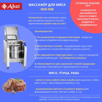Массажер (Маринатор) для мяса ММ-50В вакуумный