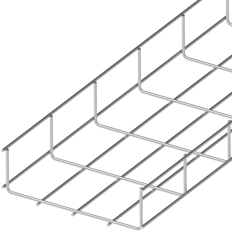 Лоток проволочный усиленный 100х400х3000 мм, диаметр 4,8 мм (ОЕМ), из коррозионностойкой стали